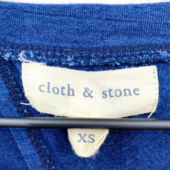 Anthropologie Cloth & Stone Split Back Cotton Washed Long Sleeve Tee Size XS - Picture 5 of 6
